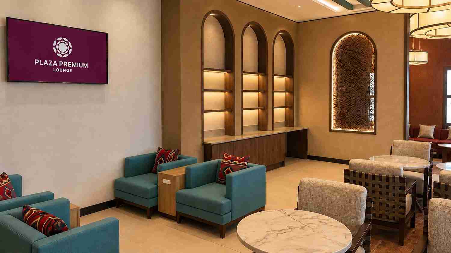 Plaza Premium Lounge business lounge at Wedjh Airport (EJH)