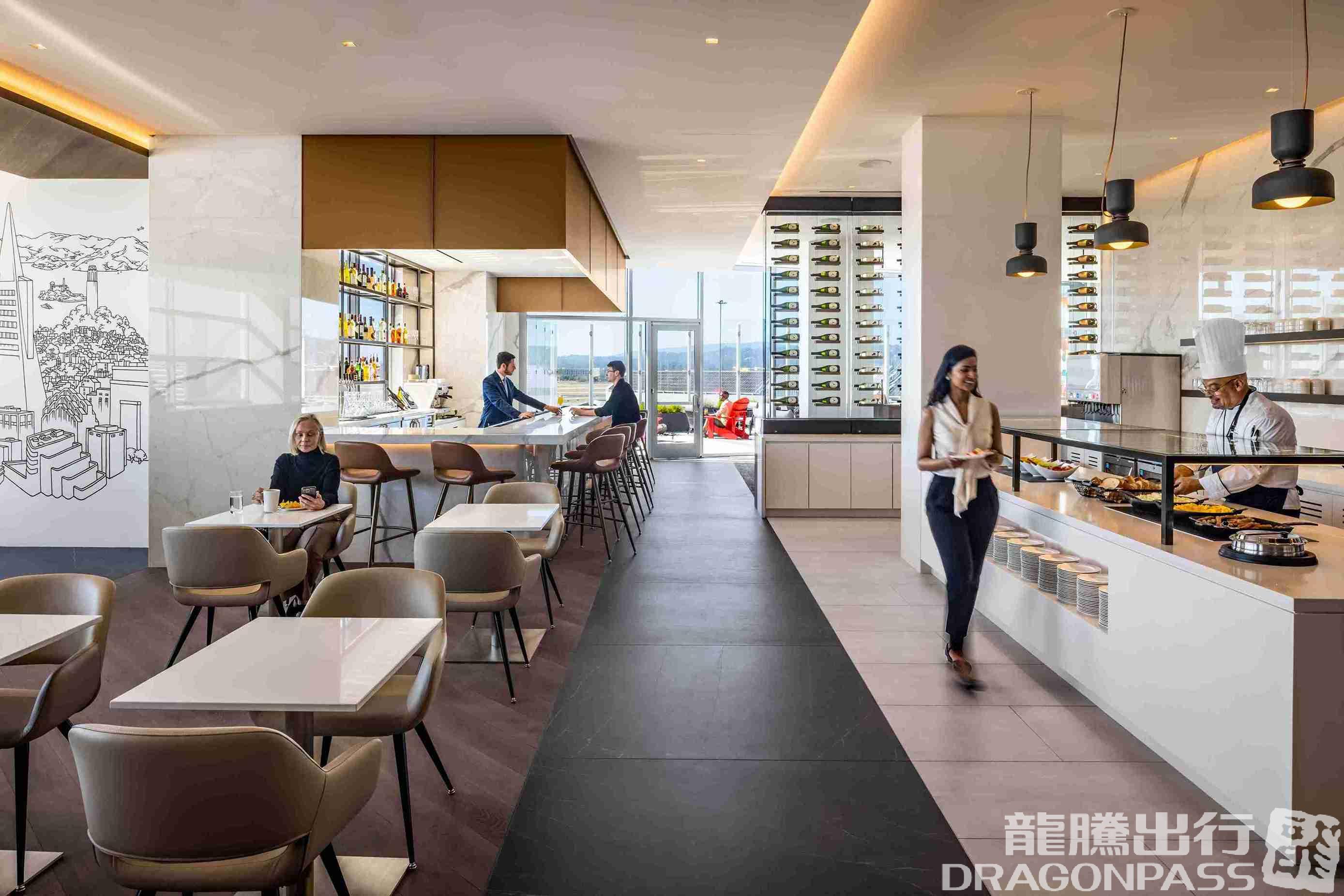 Maple Leaf Lounge business lounge at San Francisco International Airport (SFO)